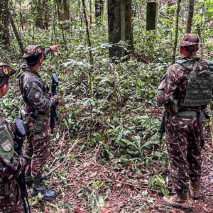 Batalhão do Exército faz patrulhamento na região de fronteira, entre Oiapoque e Guiana Francesa