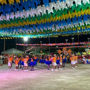A noite virou dia com a luz da fogueira e do show pirotécnico na abertura do Forrozão Tartarugal 2026